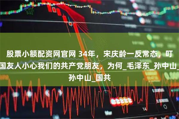 股票小额配资网官网 34年，宋庆龄一反常态，叮嘱外国友人小心我们的共产党朋友，为何_毛泽东_孙中山_国共